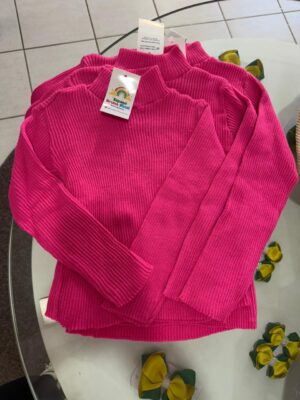 Blusa tricot rosa